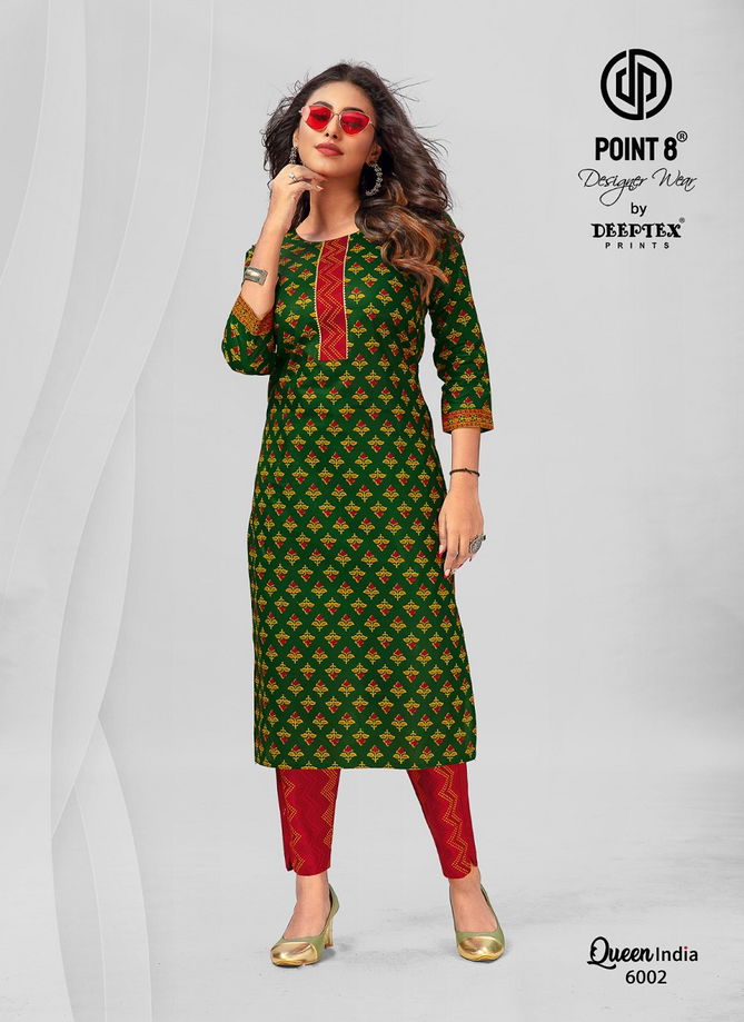 Deeptex Queen India Vol 6 Cotton Kurti With Bottom Catalog